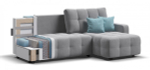 Угловой диван Денди Велюр Монолит сталь