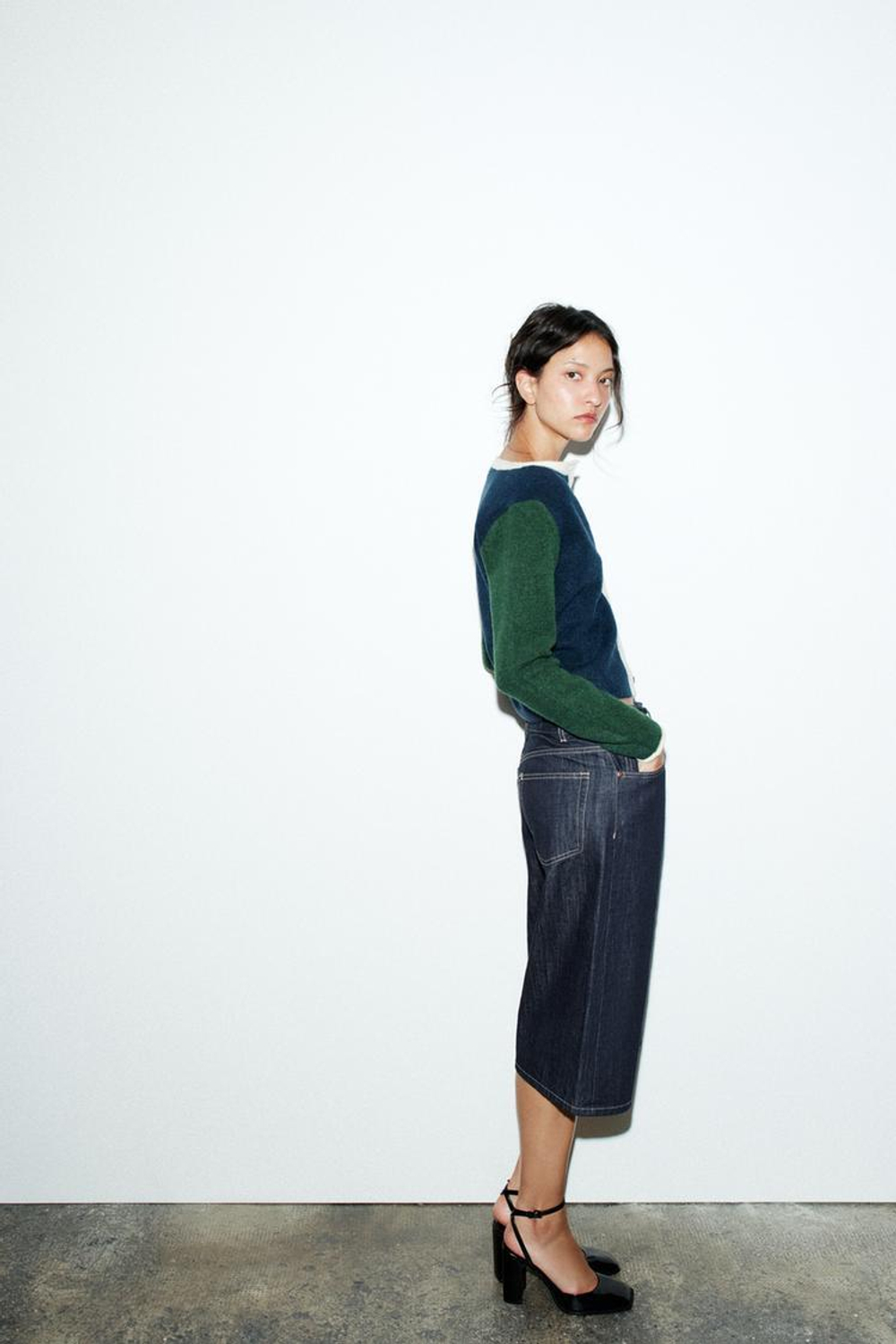 ZARА КАРДИГАН В СТИЛЕ КОЛОР-БЛОК, РАЗНОЦВЕТНЫЙ