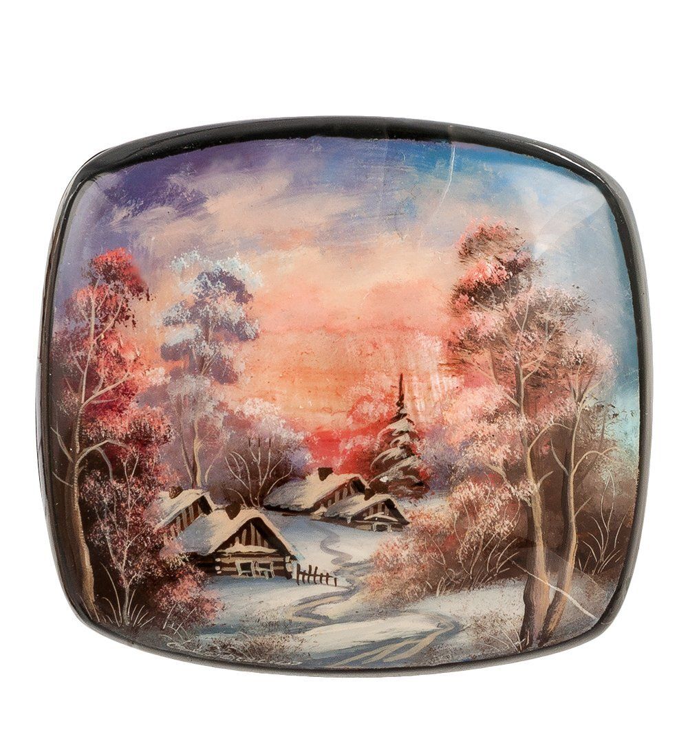 ШК-25/ 2-F Шкатулка «Деревушка» исп. Хомин И.