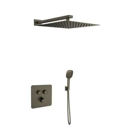 Встраиваемый термостат. смеситель для душа с троп. и руч. душем RS SMART K85T2011GR графит