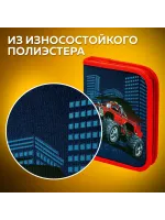 Пенал ПИФАГОР, 1 отделение, полиэстер, 19х13 см, "Monster ca