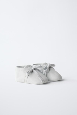 ZARA БОТИНКИ СО ШНУРОВКОЙ, СВЕТЛО-СЕРЫЙ