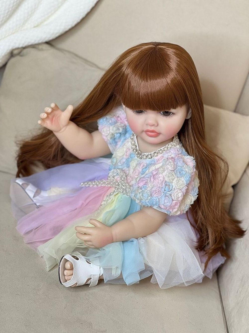 Кукла Реборн виниловая 55см в пакете (FA-540A)