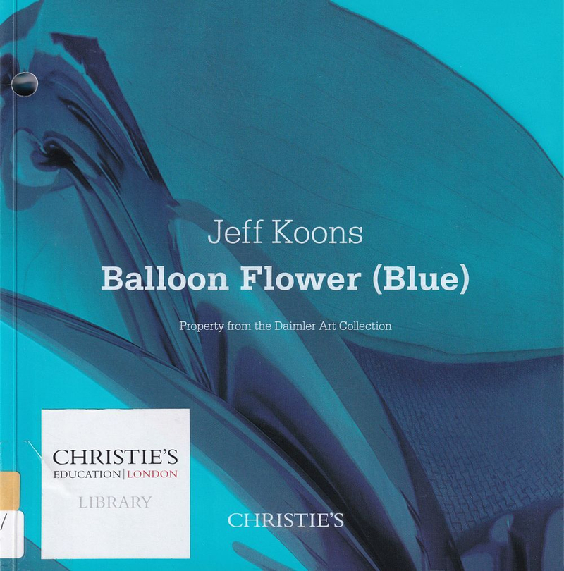 Christie's, Лондон, Послевоенное и современное искусство от 10 ноября 2010 года, Джефф Кунс «Цветок из воздушного шара (синий)» из Художественной коллекции Даймлера