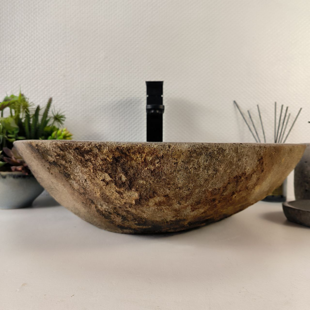 Раковина из речного камня RS-65229 54*43*15 0857