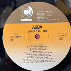 Винтажная виниловая пластинка LP ABBA АББА Super Trouper (Japan 1980) (Obi, Стикер) Happy New Year