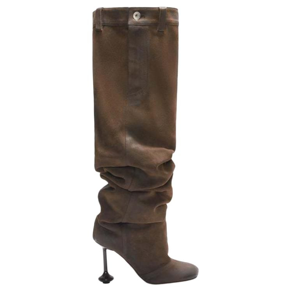 LOEWE Toy Over the knee Boots 9.5cm Women"s Umber