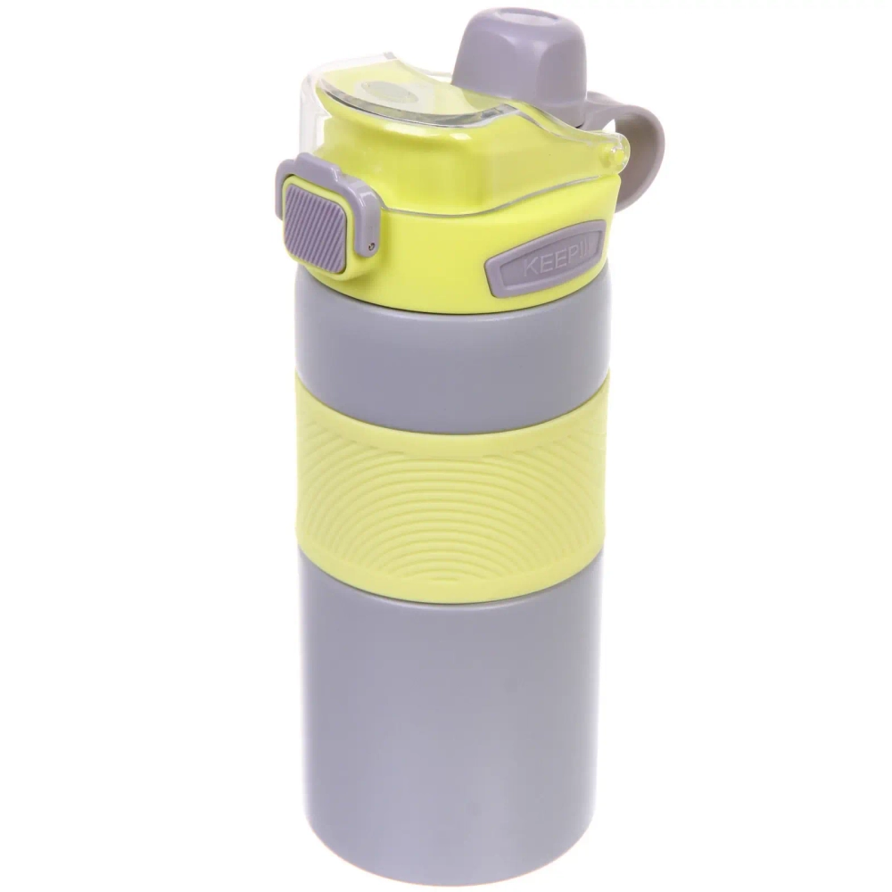 Термос 600мл «Фитнесс», цвет серый