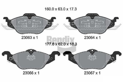 BENDIX Braking - BPD1129-BEN - Brake Pad Set, disc brake