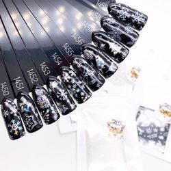 Zoo Фольга для литья переводная Серебро Микс 1454, 4х50см, черная