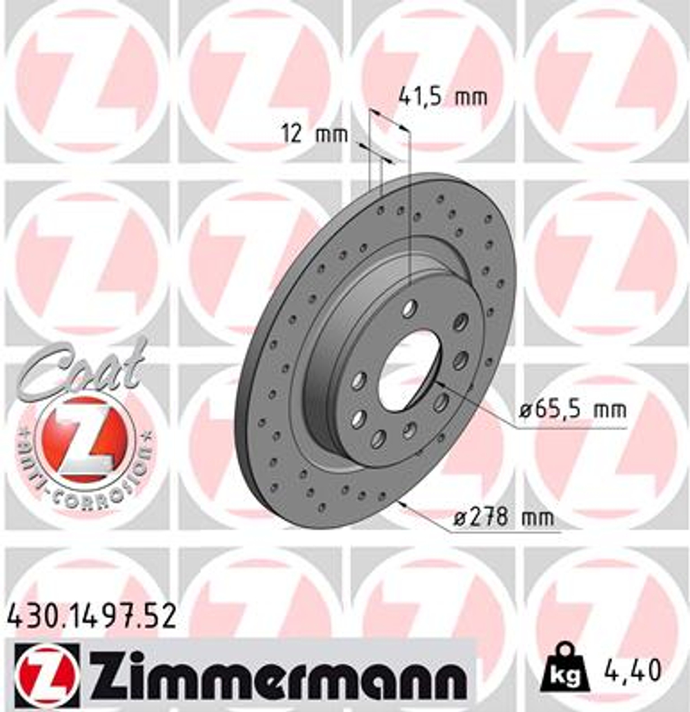ZIMMERMANN - 430149752-ZIM - Brake Disc