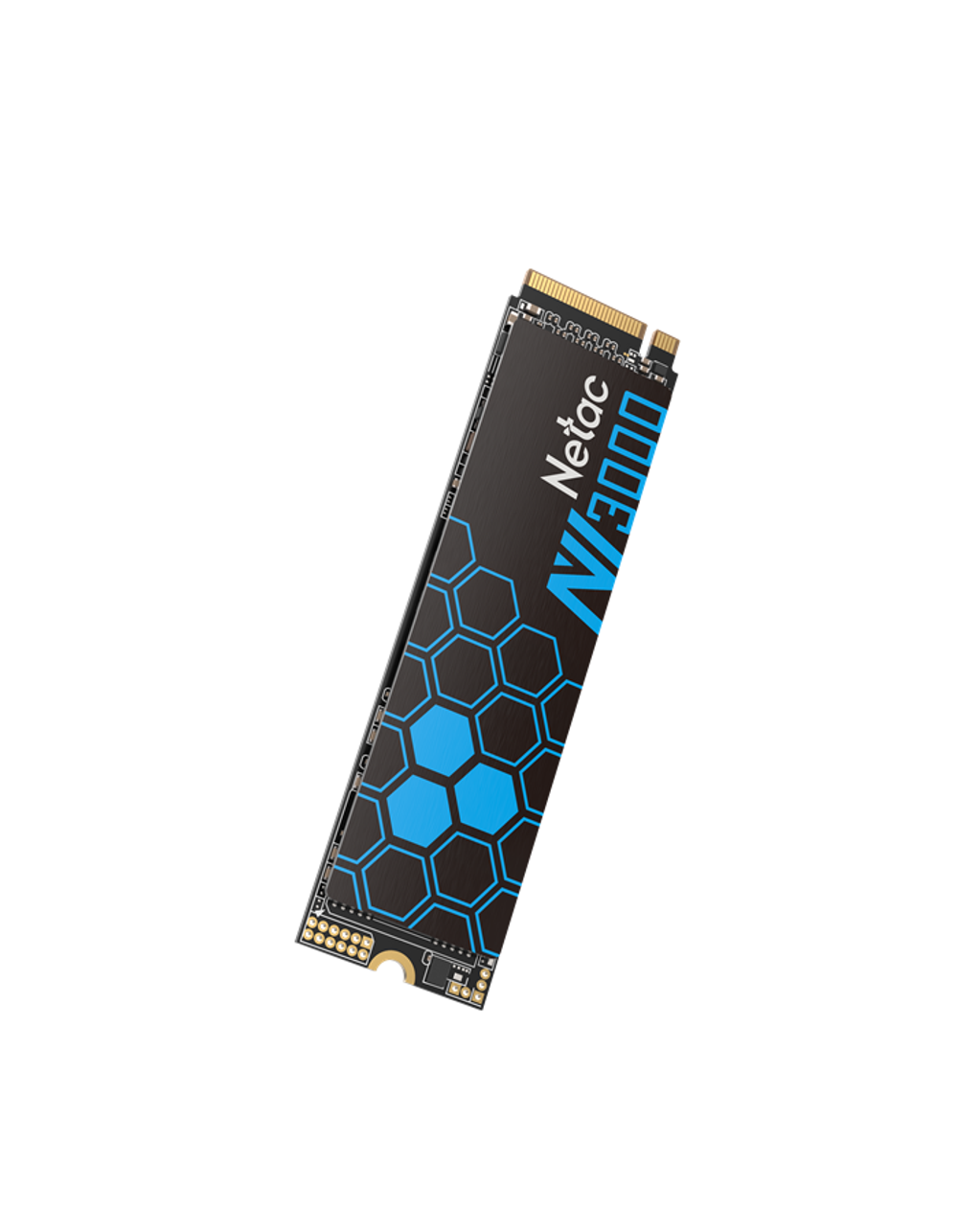 Ssd накопитель Netac SSD NV3000 1TB PCIe 3 x4 M.2 2280 NVMe 3D NAND, R/W up to 3100/2100MB/s, IOPS(R4K) 220K/160K, TBW 600TB, with heat sink, 5y wty