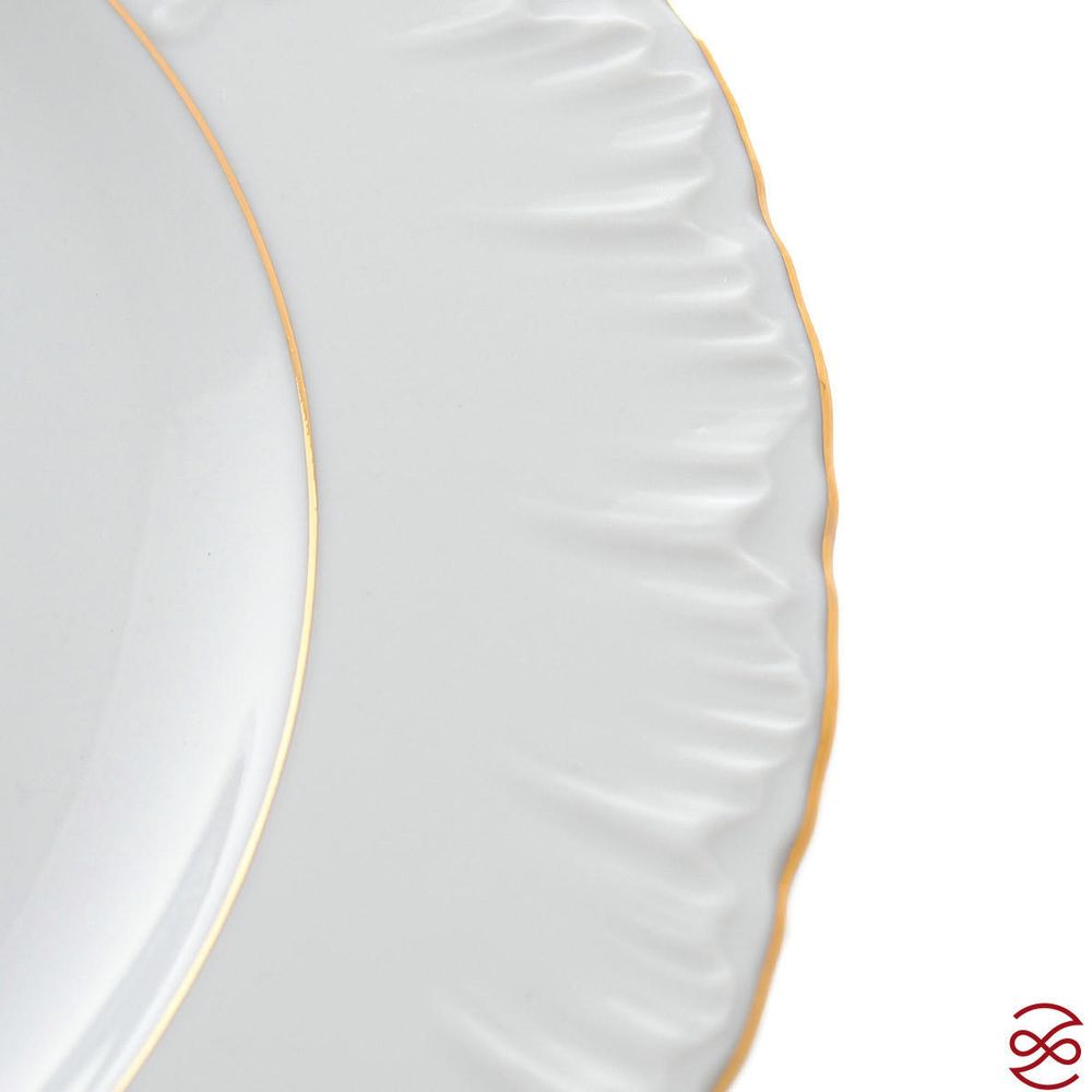 Блюдо круглое Repast Rococo с золот.полос.32 см