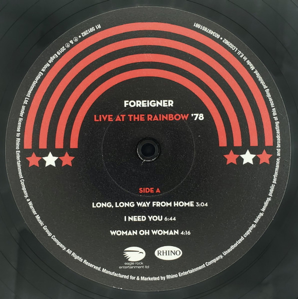 Foreigner / Live At The Rainbow ‘78 (2LP)