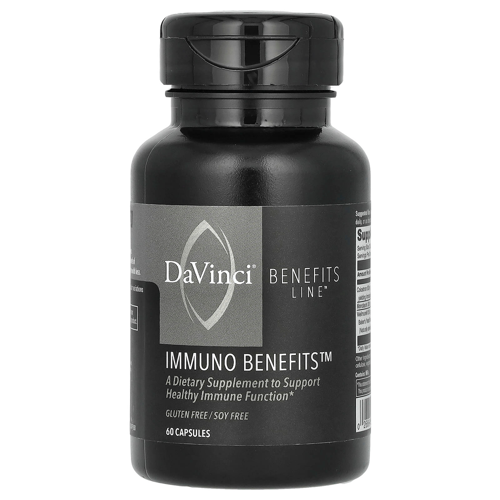 DaVinci Laboratories, Benefits Line, средство для укрепления иммунитета, 60 капсул