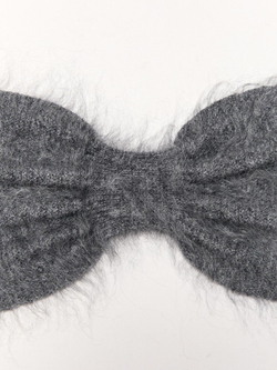 Massimo Dutti Шейный платок из 100% кашемира, завязывающийся как бант, серый