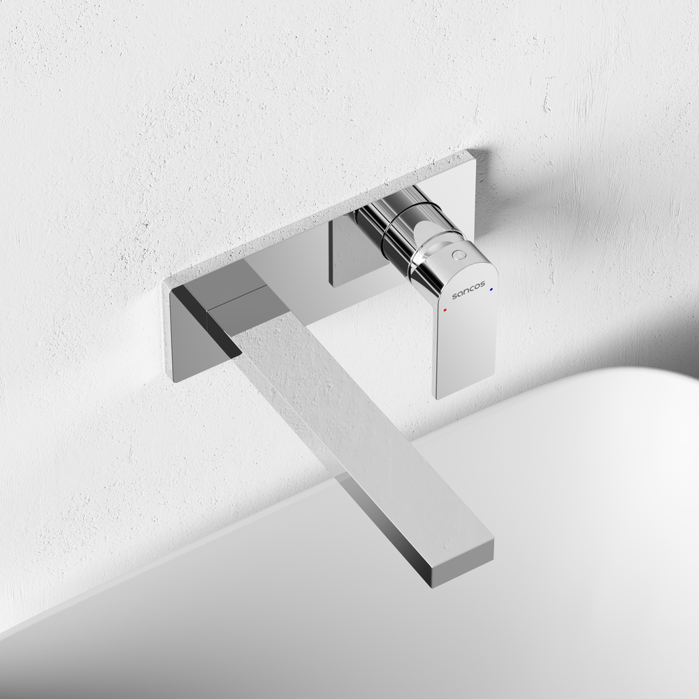 Смеситель для раковины Sancos Studio c внутренней частью, хром, арт. SC9017CH