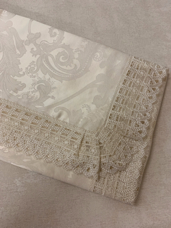 Скатерть 170х340 и 12 салфеток Gamba 9887СК Panna шампань