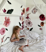 Стикеры  ЦВЕТЫ ВИНТАЖ БОРДО