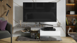 Тумба под телевизор напольная Белый/Ателье темный глянец 140х44х46 см