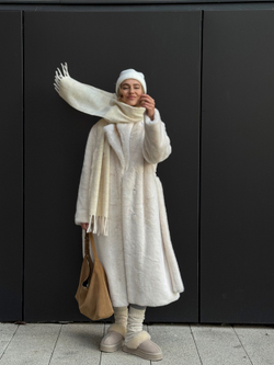 Шуба Lux макси белый