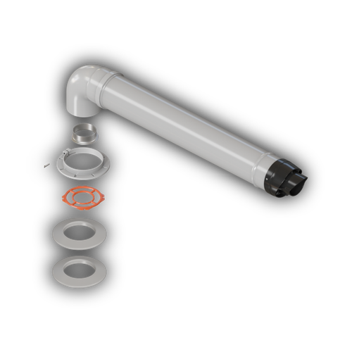 Коаксиальный дымоход D60/100 Federica Bugatti L750мм для КОНДЕНСАЦИОННЫХ котлов