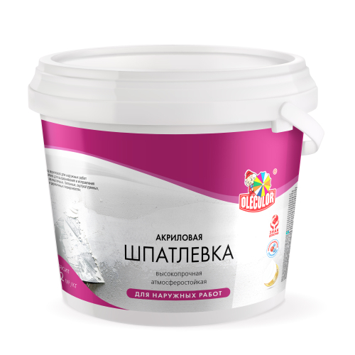 Шпатлевка OLECOLOR (1,6) акриловая для наружных работ
