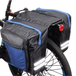 Велосумка BASIC BIKE 20 л. Черная с синим карманом.