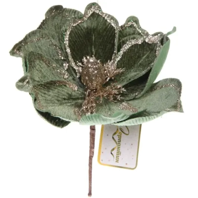 Украшение новогоднее «Пуансеттия - Симфония» 21 см, Изумруд