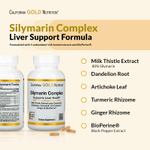 California Gold Nutrition, силимариновый комплекс с экстрактом расторопши, одуванчиком, артишоком, имбирём и BioPerine, 360 растительных капсул