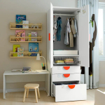 Шкаф детский - IKEA PLATSA/SMÅSTAD/SMASTAD, 60x57x181 см, белый, ИКЕА
