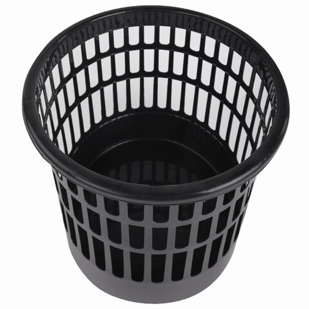 Корзина для бумаг STAFF "Basic" сетчатая, 9,5 л, черная