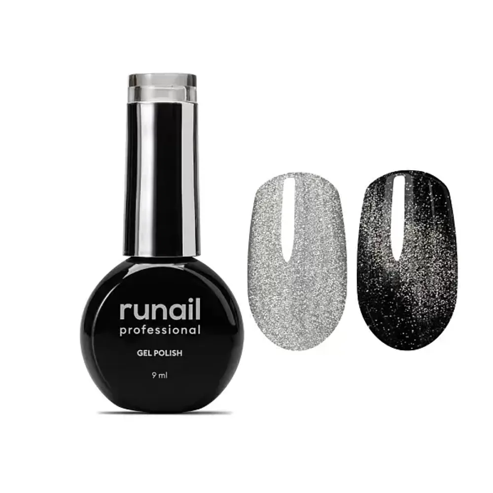 Гель-лак gel-polish Cat&#39;s eye SILVER 9 мл, №9771