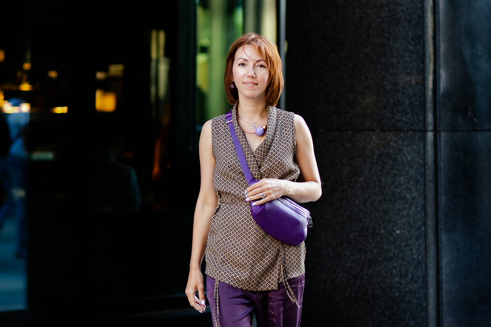 Поясная сумка-бананка с кожаной подкладкой