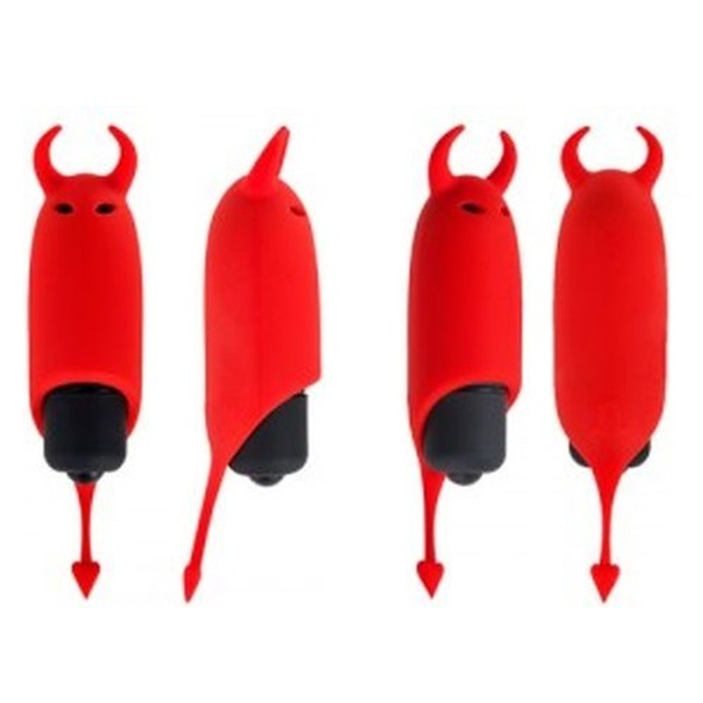 Красный вибростимулятор 8,5см Adrien Lastic Devol Mini Vibrator