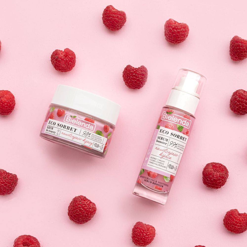 Bielenda Eco Sorbet Raspberry - успокаивающее увлажняющее средство для лица /   50  ml  / GTIN 5902169042738
