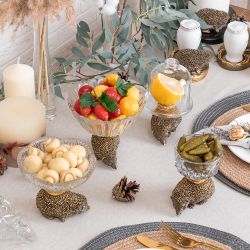 Сахарница стеклянная с крышкой Ежик Барб Бронза