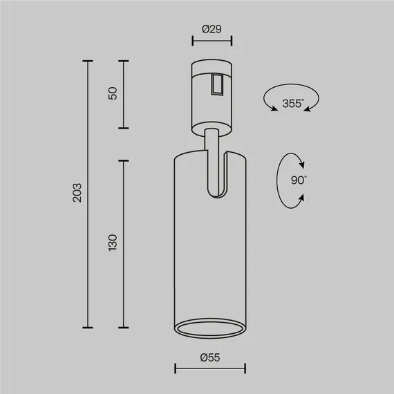 Трековый светильник Фокус / Focus Led Flarity 4000K 12Вт 50° Technical tr144-1-12w4k-w-pt