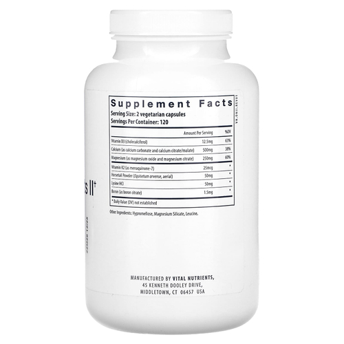 Vital Nutrients, Osteo-Nutrients II с витамином K2-7, 240 вегетарианских капсул