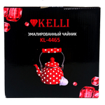 Чайник эмалированный с ситом Kelli KL-4465