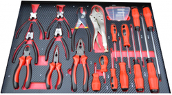 Инструментальная тележка с инструментом GW-3ST2 Blue (Great Wolf, 324 поз) с полкой и тремя ящиками