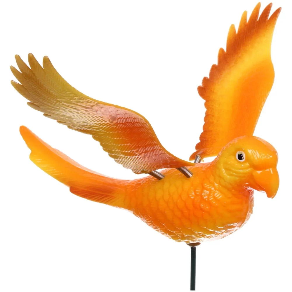 Фигура на спице «Попугай» 60 см (фигура 17*22 см) для отпугивания птиц, микс