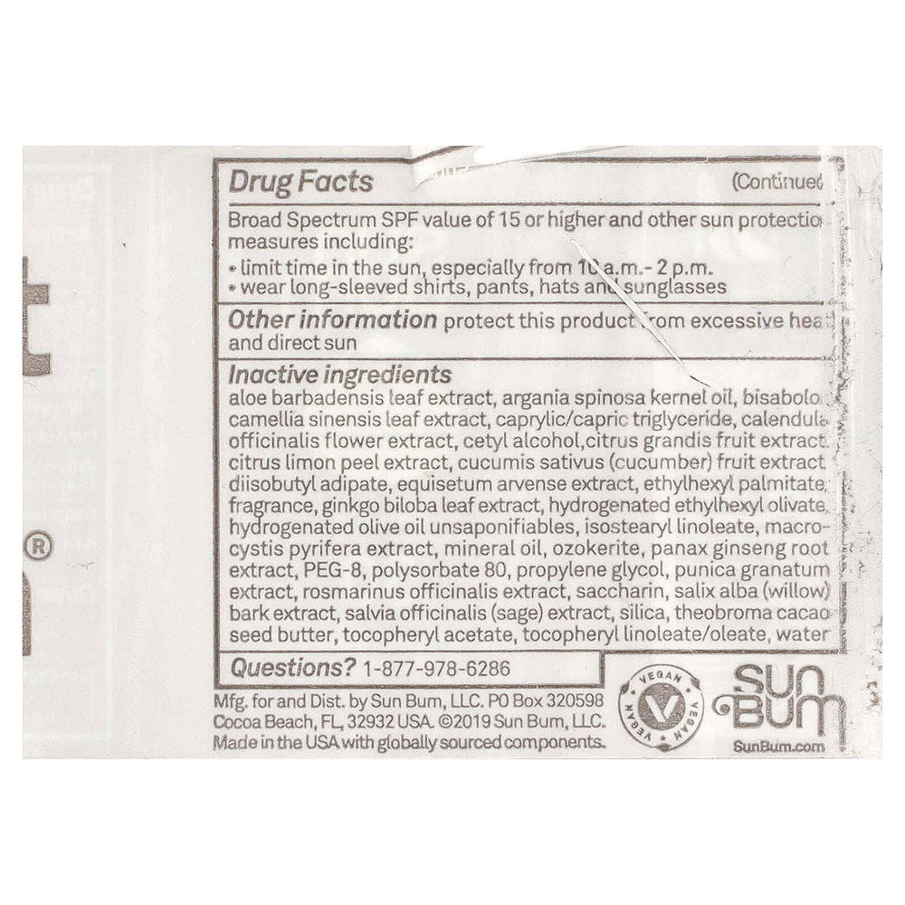 Sun Bum, Солнцезащитный бальзам для губ, SPF 30, банан, 4,25 г (0,15 унции)