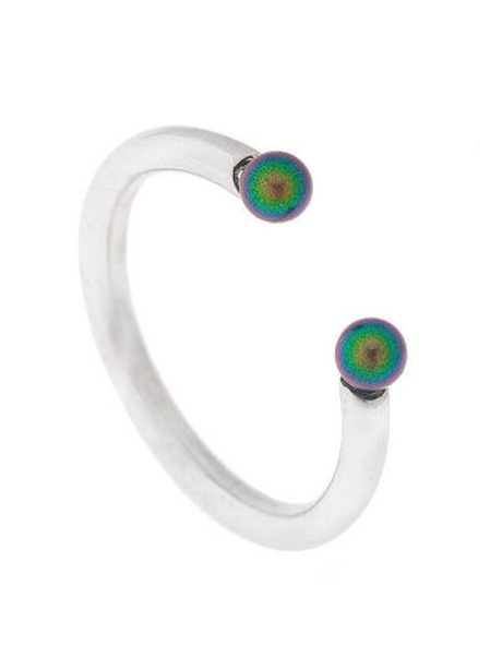 "Тенуто" кольцо в родиевом покрытии из коллекции "Лоуренс" от Jenavi