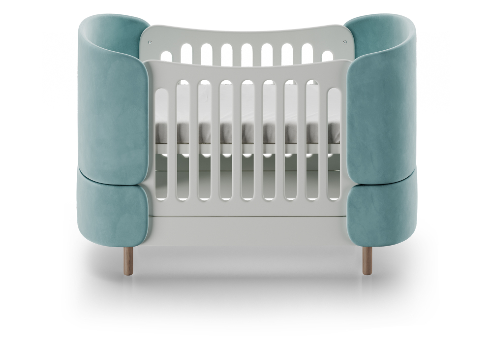 Кроватка-трансформер KIDI Soft (бирюзовый)