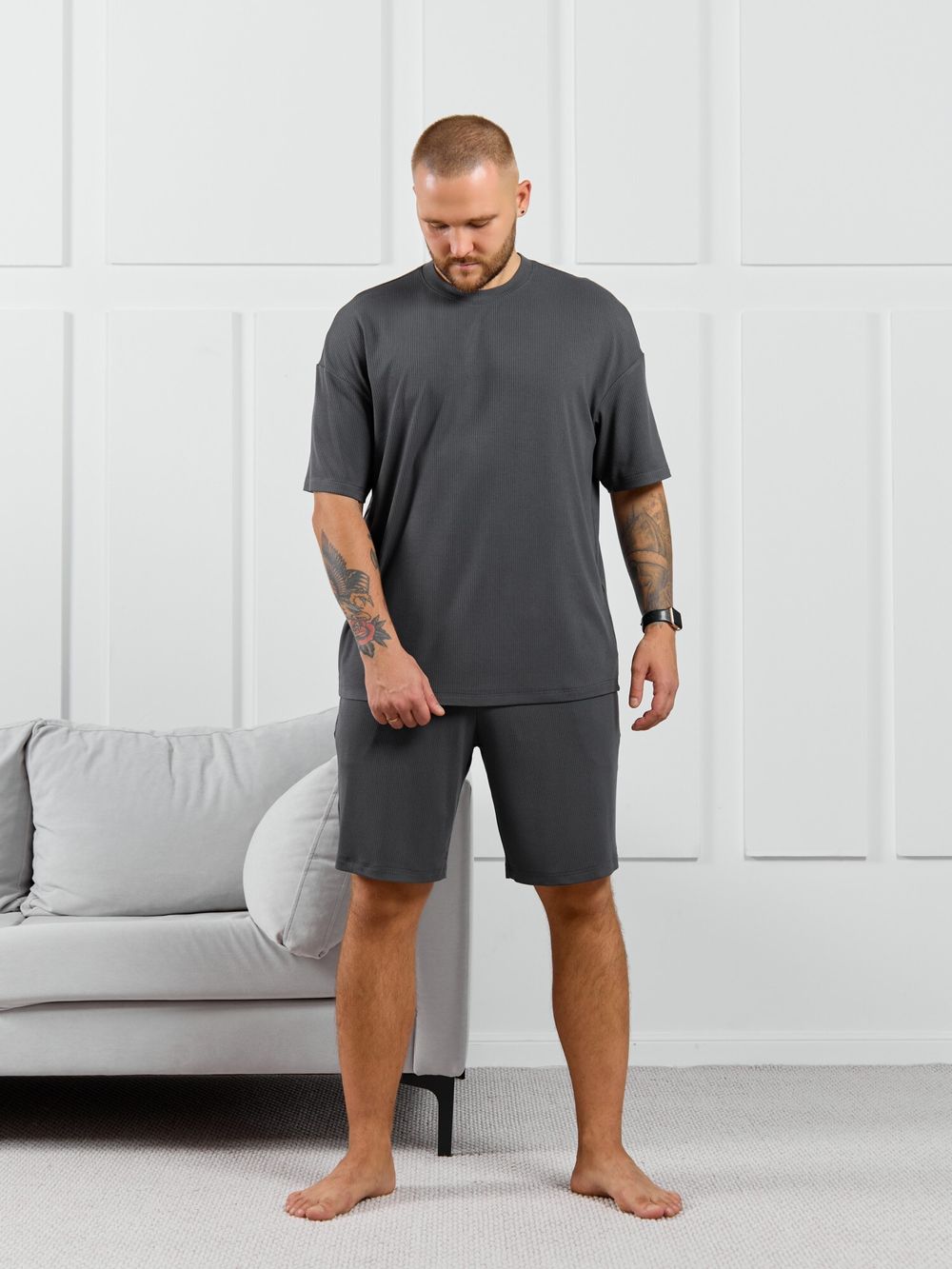 Фуфайка (футболка) мужская  Алессандро-1 Виотекс ГРАФИТОВЫЙ