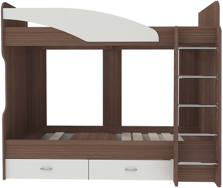 Двухъярусная кровать КарИВи Мийа 2 Бодего Темный Белый