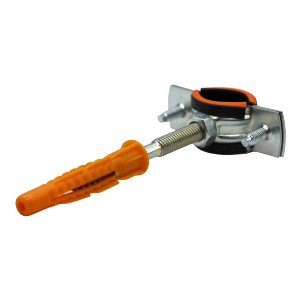 Хомут HUMALT металлорезиновый на шпильке 1/2" (20-24 мм)