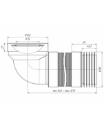Гофра д/унитаза 340/870 K729R