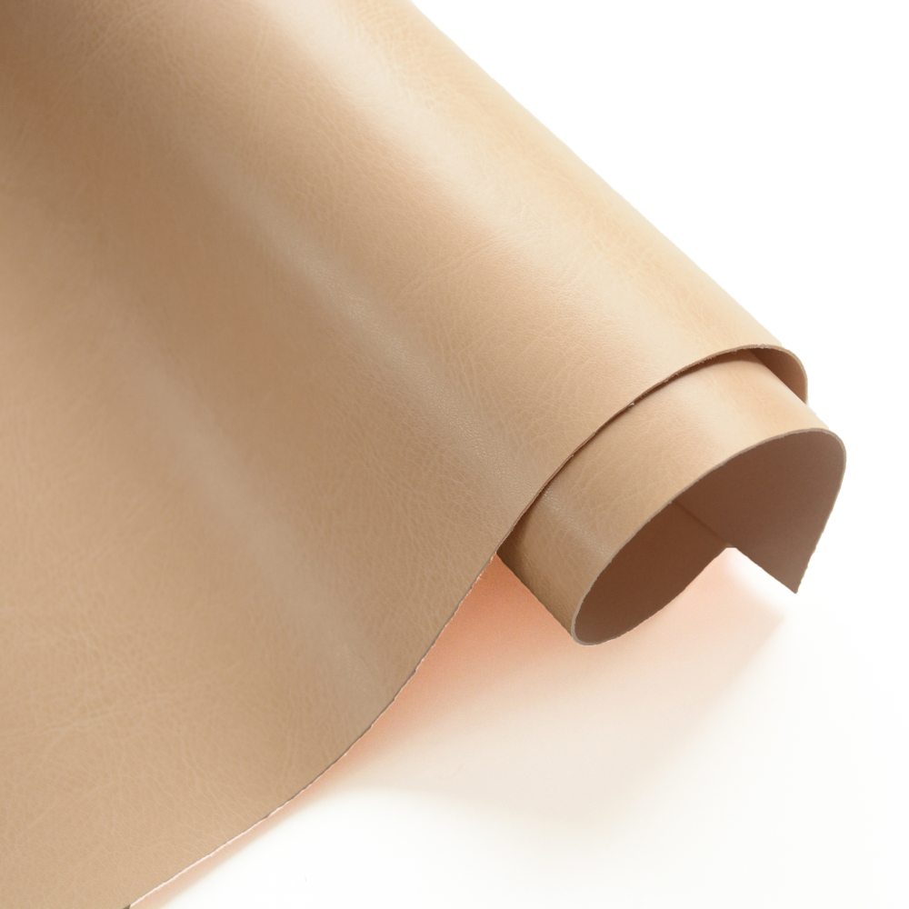 Кожзам переплетный глянцевый, бежево-персиковый